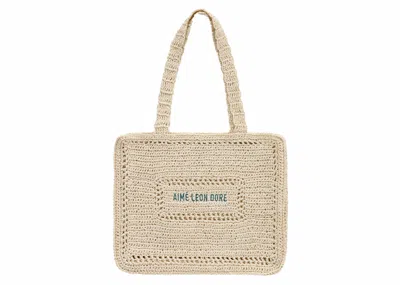 Pre-owned Aimé Leon Dore Crochet Tote Bag In Beige