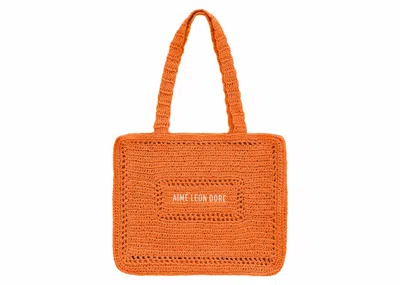 Pre-owned Aimé Leon Dore Crochet Tote Bag In Orange