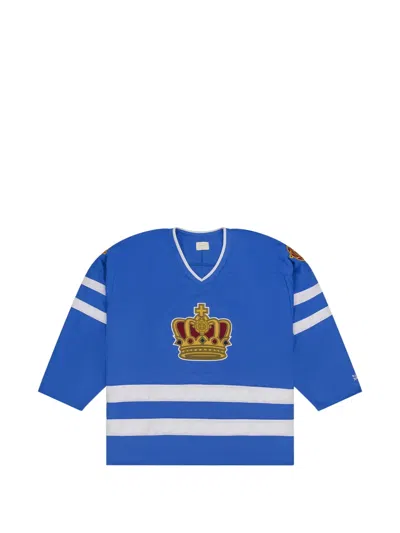 Aimé Leon Dore Crown-patch Striped Hockey Jersey In Blue