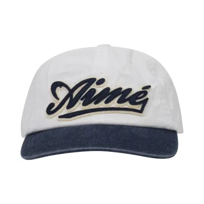 Pre-owned Aimé Leon Dore Cycling Logo Hat 'white/navy' | Men's Size Onesize