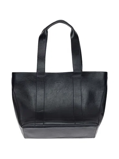 Aimé Leon Dore Debossed-logo Leather Tote Bag In Black