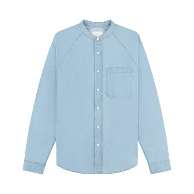 Pre-owned Aimé Leon Dore Denim Collarband Shirt 'light Wash' | Blue | Men's Size S