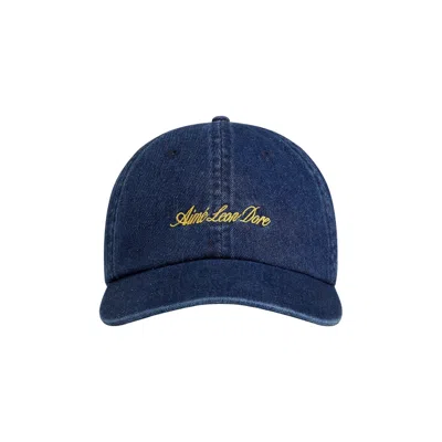 Pre-owned Aimé Leon Dore Denim Script Hat 'dark Wash' | Blue | Men's Size Onesize