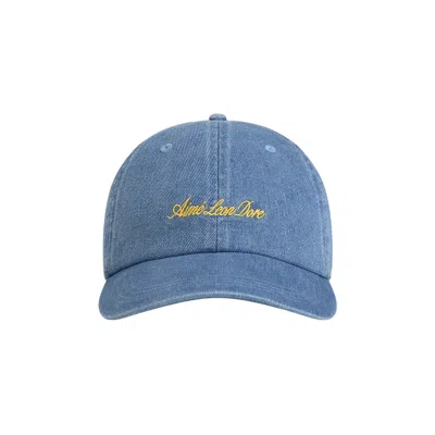Pre-owned Aimé Leon Dore Denim Script Hat 'light Wash' | Blue | Men's Size Onesize
