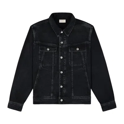 Pre-owned Aimé Leon Dore Denim Trucker Jacket 'washed Black' | Men's Size L