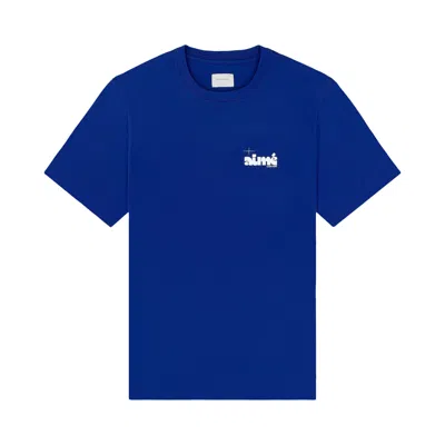 Pre-owned Aimé Leon Dore Drafting Logo Tee 'royal Blue' | Men's Size Xl