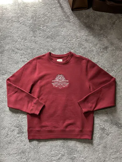Pre-owned Aimé Leon Dore Emblem Logo Red Crewneck Sweatshirt New