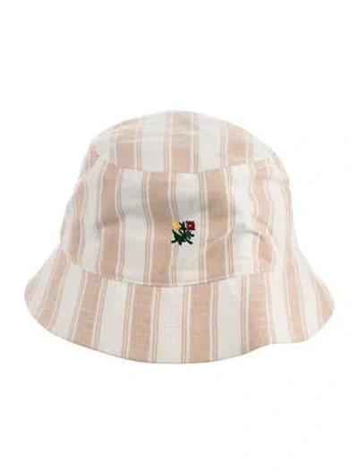 Pre-owned Aimé Leon Dore Embraced Pattern Bucket Hat In White