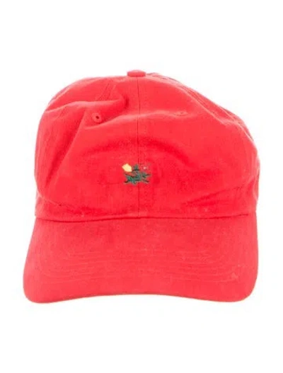 Pre-owned Aimé Leon Dore Embroidered Accent Cap In Red