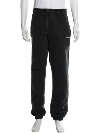 Pre-owned Aimé Leon Dore Embroidered Accent Lounge Bottoms In Black