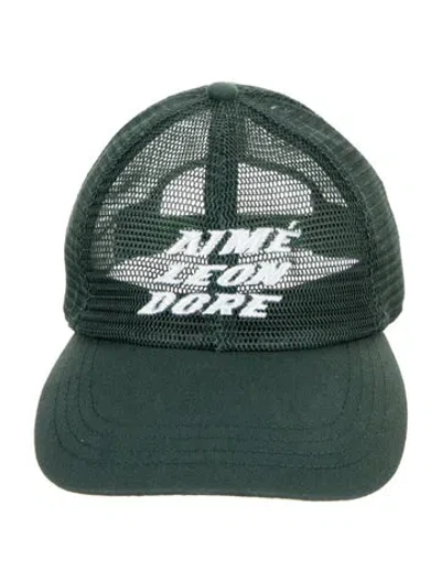 Pre-owned Aimé Leon Dore Embroidered Adjustable Hat In Green