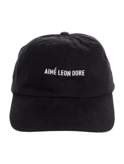 Pre-owned Aimé Leon Dore Embroidered Baseball Cap In Black