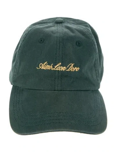 Pre-owned Aimé Leon Dore Embroidered Baseball Cap In Green