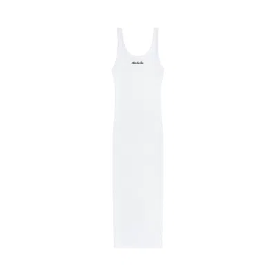Pre-owned Aimé Leon Dore Embroidered Logo Tank Dress 'bright White' | Women's Size M