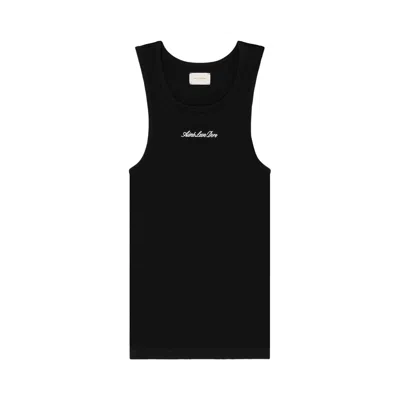 Pre-owned Aimé Leon Dore Embroidered Logo Tank Top 'jet Black' | Men's Size L