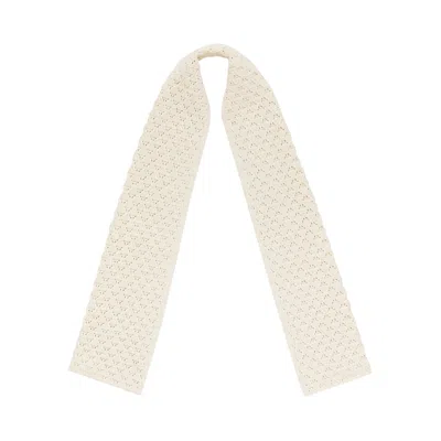 Pre-owned Aimé Leon Dore Eyelet Knit Scarf 'pristine' | White | Men's Size Onesize