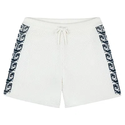 Pre-owned Aimé Leon Dore Fisherman Knit Short 'bright White' | Men's Size S