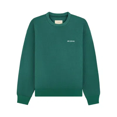 Pre-owned Aimé Leon Dore Fleece Crewneck Sweatshirt 'evergreen' | Men's Size Xxl In Green