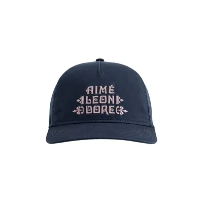 Pre-owned Aimé Leon Dore Fleur Logo Hat 'moonlit Ocean' In Blue