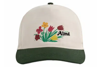 Pre-owned Aimé Leon Dore Aime Leon Dore Floral Chino Hat Cream/green