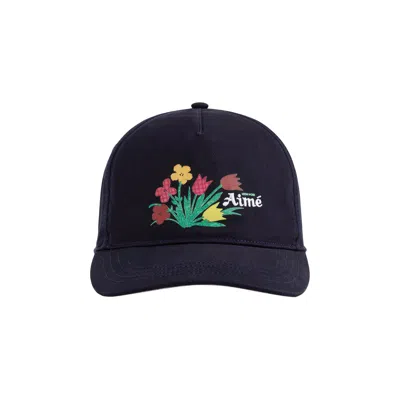 Pre-owned Aimé Leon Dore Floral Chino Hat 'navy Blazer' | Blue | Men's Size Onesize