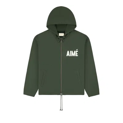Pre-owned Aimé Leon Dore Full-zip Dock Hoodie 'climbing Ivy' | Green | Men's Size Xxl