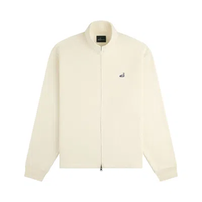 Pre-owned Aimé Leon Dore Golf Piqué Full Zip Sweater 'coconut Milk' | Cream | Men's Size S In White