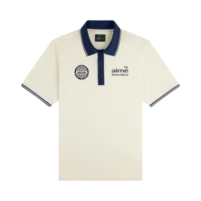 Pre-owned Aimé Leon Dore Golf Tour Polo 'coconut Milk' | Cream | Men's Size Xs In White