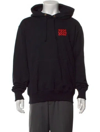 Pre-owned Aimé Leon Dore Graphic Print Crew Neck Hoodie In Black