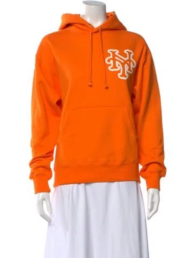 Pre-owned Aimé Leon Dore Graphic Print Crew Neck Hoodie W/ Tags In Orange