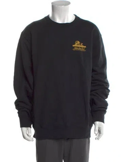 Pre-owned Aimé Leon Dore Graphic Print Crew Neck Pullover In Black