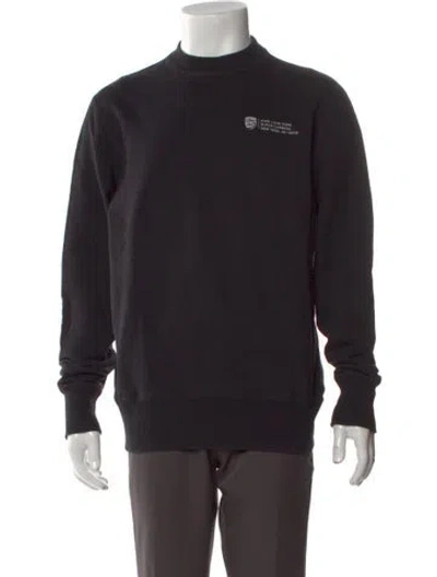 Pre-owned Aimé Leon Dore Graphic Print Crew Neck Sweatshirt In Black