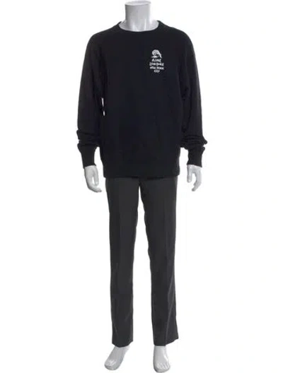 Pre-owned Aimé Leon Dore Graphic Print Crew Neck Sweatshirt In Black