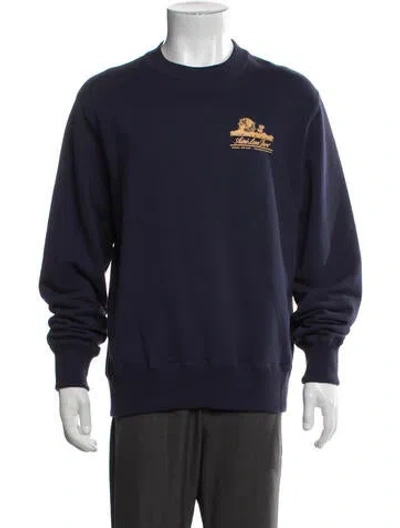 Pre-owned Aimé Leon Dore Graphic Print Crew Neck Sweatshirt In Blue