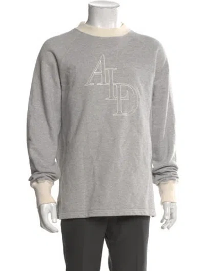 Pre-owned Aimé Leon Dore Graphic Print Crew Neck Sweatshirt In Gray