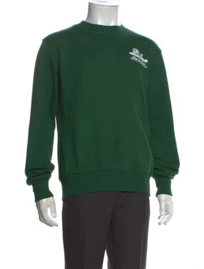 Pre-owned Aimé Leon Dore Graphic Print Crew Neck Sweatshirt In Green