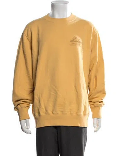 Pre-owned Aimé Leon Dore Graphic Print Crew Neck Sweatshirt In Yellow