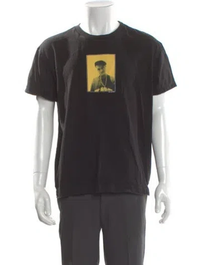 Pre-owned Aimé Leon Dore Graphic Print Crew Neck T-shirt In Black
