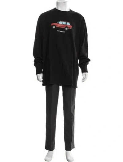 Pre-owned Aimé Leon Dore Graphic Print Crew Neck T-shirt In Black