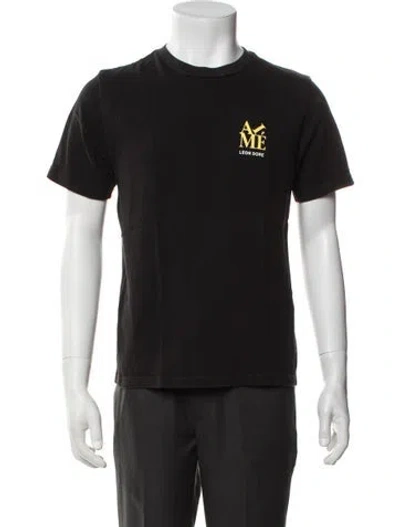 Pre-owned Aimé Leon Dore Graphic Print Crew Neck T-shirt In Black