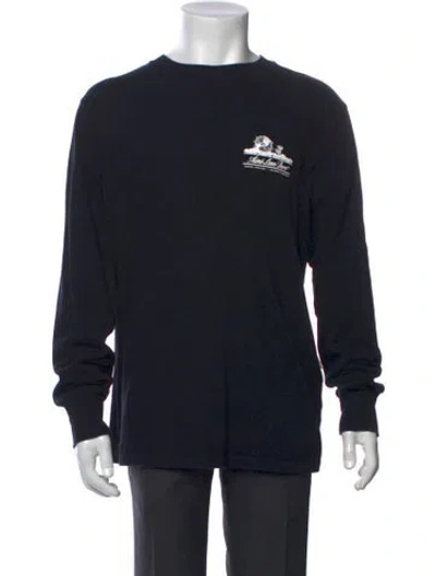 Pre-owned Aimé Leon Dore Graphic Print Crew Neck T-shirt In Black