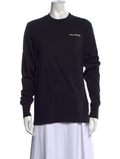 Pre-owned Aimé Leon Dore Graphic Print Crew Neck T-shirt In Black