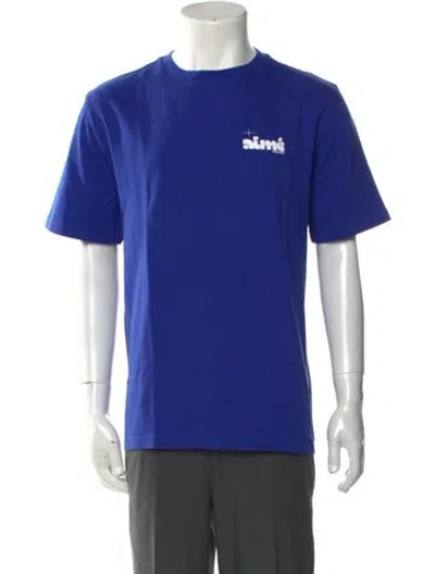 Pre-owned Aimé Leon Dore Graphic Print Crew Neck T-shirt In Blue