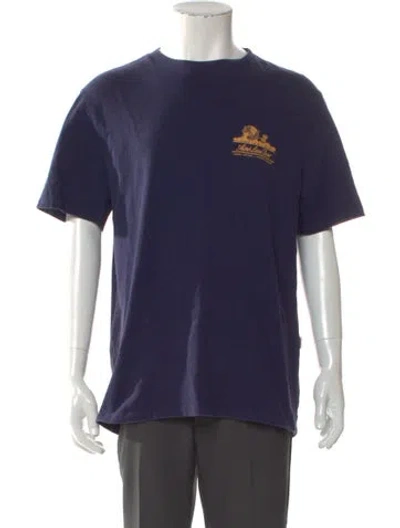 Pre-owned Aimé Leon Dore Graphic Print Crew Neck T-shirt In Blue