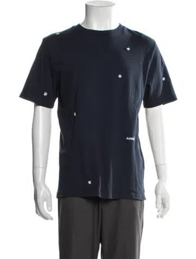 Pre-owned Aimé Leon Dore Graphic Print Crew Neck T-shirt In Blue
