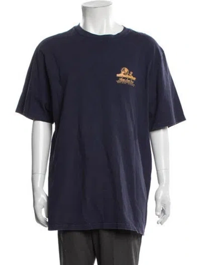 Pre-owned Aimé Leon Dore Graphic Print Crew Neck T-shirt In Blue