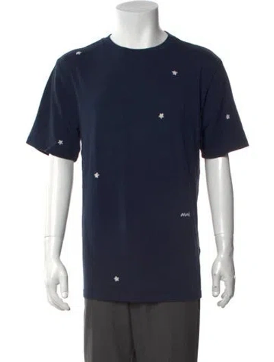 Pre-owned Aimé Leon Dore Graphic Print Crew Neck T-shirt In Blue