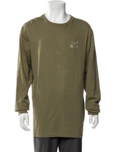 Pre-owned Aimé Leon Dore Graphic Print Crew Neck T-shirt In Green