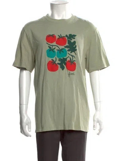 Pre-owned Aimé Leon Dore Graphic Print Crew Neck T-shirt In Green