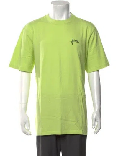 Pre-owned Aimé Leon Dore Graphic Print Crew Neck T-shirt In Green